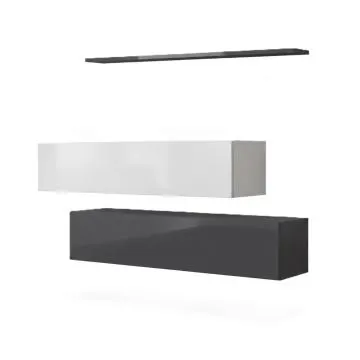 Meblościanka SWITCH SB II grafitowa/biała