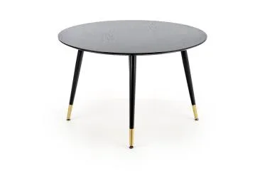 Stół EMBOS 120x120 czarny/złoty