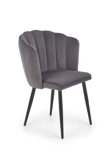 Krzesło tapicerowane K386 VELVET szare