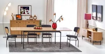 Stół rozkładany SMART 170(250)x100 dąb/czarny