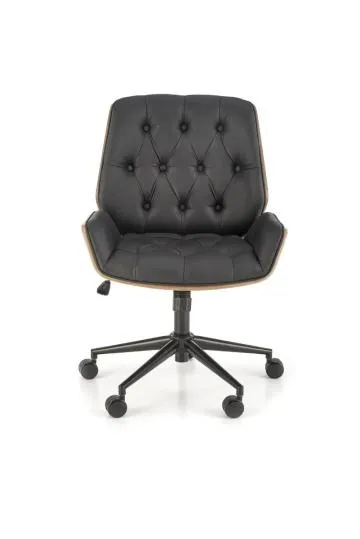 Fotel gabinetowy GAVIN orzech/czarny