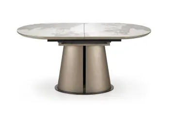 Stół rozkładany ROBINSON 160(200)x90 beżowy marmur/cappuccino