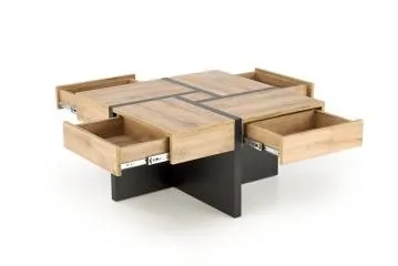 Stolik kawowy SEVILLA S 80x80 dąb craft/czarny