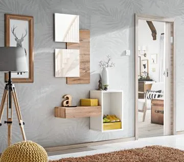 Konsola wisząca EASY 100x60 biała/dąb wotan