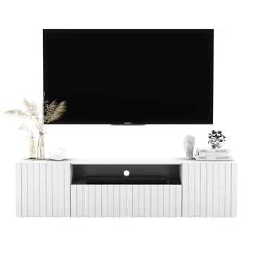 Szafka RTV TAL 2D1K 2 150cm wisząca biała mat