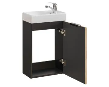 Szafka pod umywalkę XILO BLACK WOTAN 82 40cm czarna/dąb