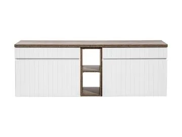 Szafka pod umywalkę nablatową ICONIC WHITE 60cm + ICONIC WHITE 60cm zestaw z blatem