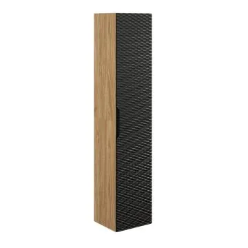 Szafka łazienkowa OCEAN BLACK 80-01-1D 35cm dąb olejowany/czarna