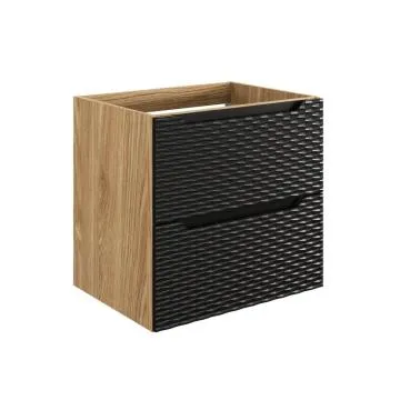 Szafka pod umywalkę OCEAN BLACK 82-60-2S 60cm dąb olejowany/czarna
