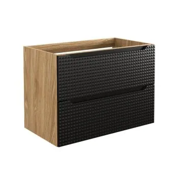 Szafka pod umywalkę LUXOR BLACK 82-80-2S 80cm dąb olejowany/czarna