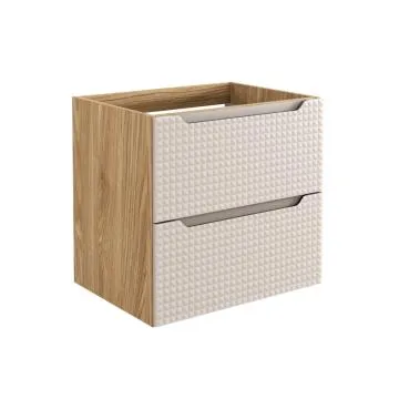Szafka pod umywalkę LUXOR BEIGE 82-60-2S 60cm dąb olejowany/beżowa