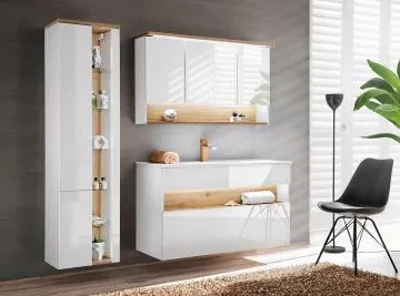 Szafka pod umywalkę BAHAMA 854 120 cm biała - powystawowa