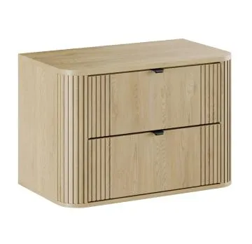 Szafka pod umywalkę nablatową OVALIA CREMONA 2S 80cm dąb cremona z blatem
