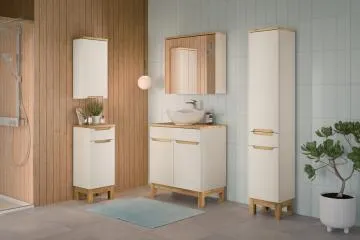 Szafka pod umywalkę BALI 2D 80 cm kaszmirowy mat