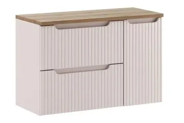 Szafka pod umywalkę nablatową NOVA CASHMERE 60cm kaszmirowa - zestaw 90cm z blatem i CARGO 30cm