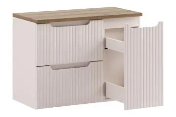 Szafka pod umywalkę nablatową NOVA CASHMERE 50cm kaszmirowa - zestaw 80cm z blatem i CARGO 30cm