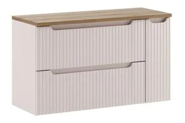 Szafka pod umywalkę nablatową NOVA CASHMERE 80cm kaszmirowa - zestaw 100cm z blatem i CARGO 20cm