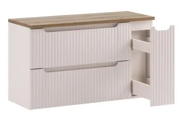 Szafka pod umywalkę nablatową NOVA CASHMERE 80cm kaszmirowa - zestaw 100cm z blatem i CARGO 20cm