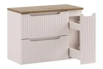 Szafka pod umywalkę nablatową NOVA CASHMERE 60cm kaszmirowa - zestaw 80cm z blatem i CARGO 20cm