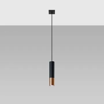 Lampa wisząca LOOPEZ 1 czarna/miedziana