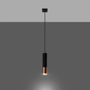 Lampa wisząca LOOPEZ 1 czarna/miedziana