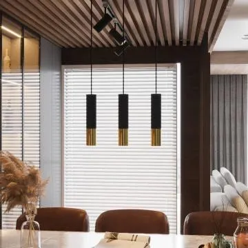Lampa wisząca LOOPEZ 1 czarna/złota