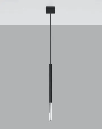 Lampa wisząca MOZAICA 1 czarna/chrom