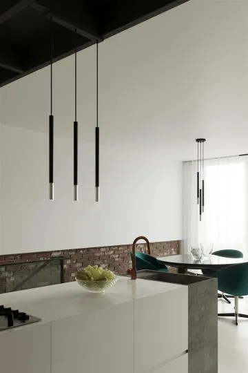 Lampa wisząca MOZAICA 1 czarna/chrom