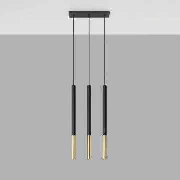 Lampa wisząca MOZAICA 3L czarna/złoto