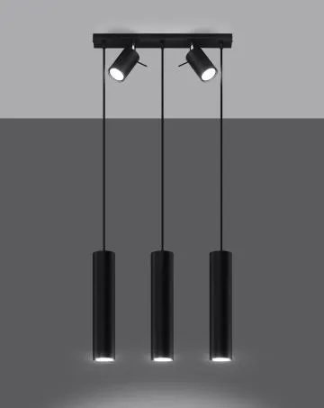 Lampa wisząca RING 3 czarny