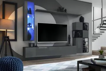 Meblościanka SWITCH MET II grafitowa