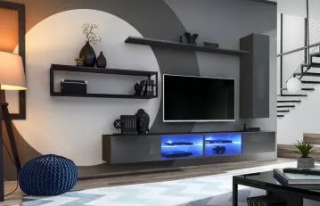 Meblościanka SWITCH MET IV grafitowa