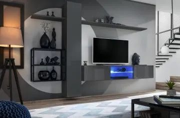 Meblościanka SWITCH MET V grafitowa