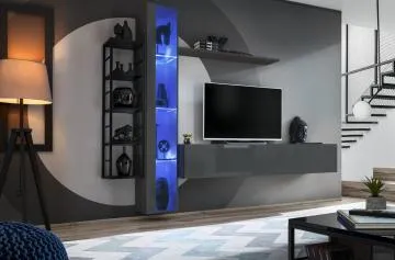 Meblościanka SWITCH MET VII grafitowa