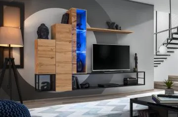 Meblościanka SWITCH MET VIII dąb