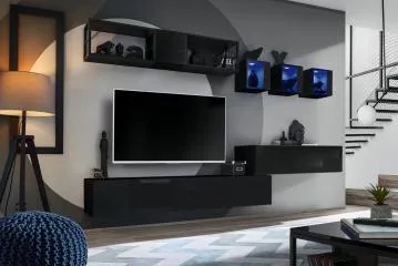 Meblościanka SWITCH MET III czarna