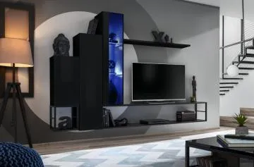 Meblościanka SWITCH MET VIII czarna