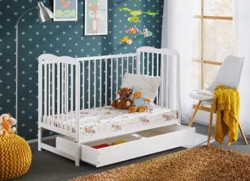 Łóżeczko dziecięce ALA II PLUS 120x60 biały mat