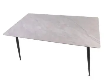 Stół RION 130x70 cm szary marmur/czarny