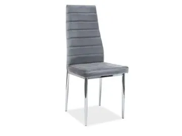 Krzesło tapicerowane H-261 VELVET szare