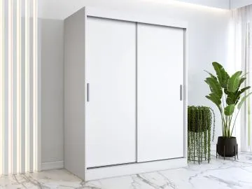 Szafa przesuwna MODUO COMFORT 150 biała mat gładka