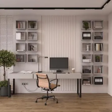 Zestaw 4 półek TUTTI szarych