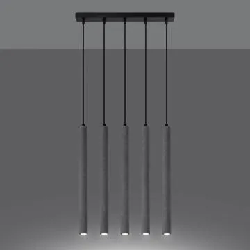 Lampa wisząca PASTELO 5L betonowa