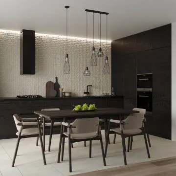 Lampa wisząca SUBA 1 czarna geometryczna