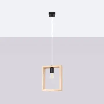 Lampa wisząca ARIES naturalne drewno