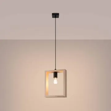 Lampa wisząca ARIES naturalne drewno