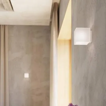 Kinkiet szklany RICO biały