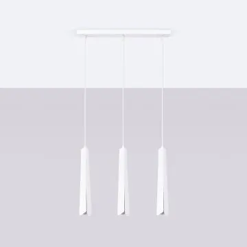 Lampa wisząca PRYSM 3L biała