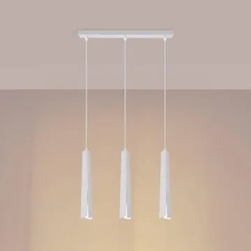 Lampa wisząca PRYSM 3L biała