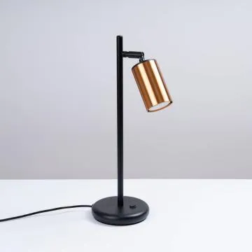 Lampa biurkowa WINX czarna/miedź